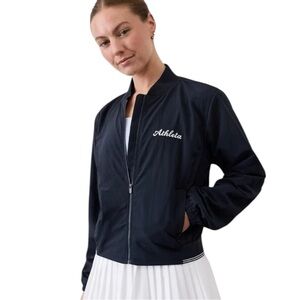 NWT Athleta Crosscourt Bomber Jacket in Navy